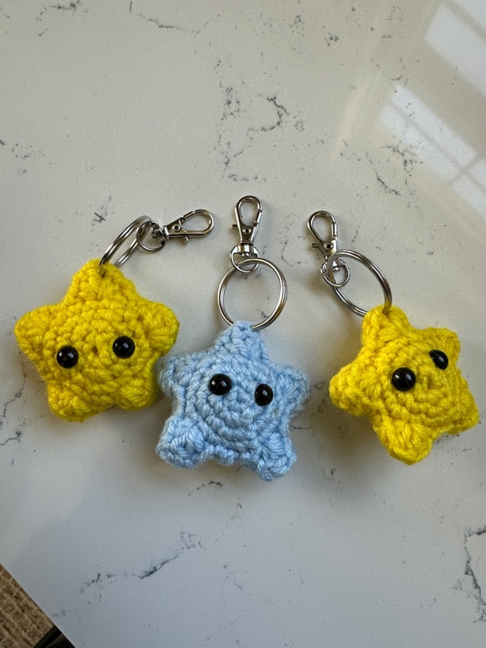 Handmade Crochet star Keychain Charms